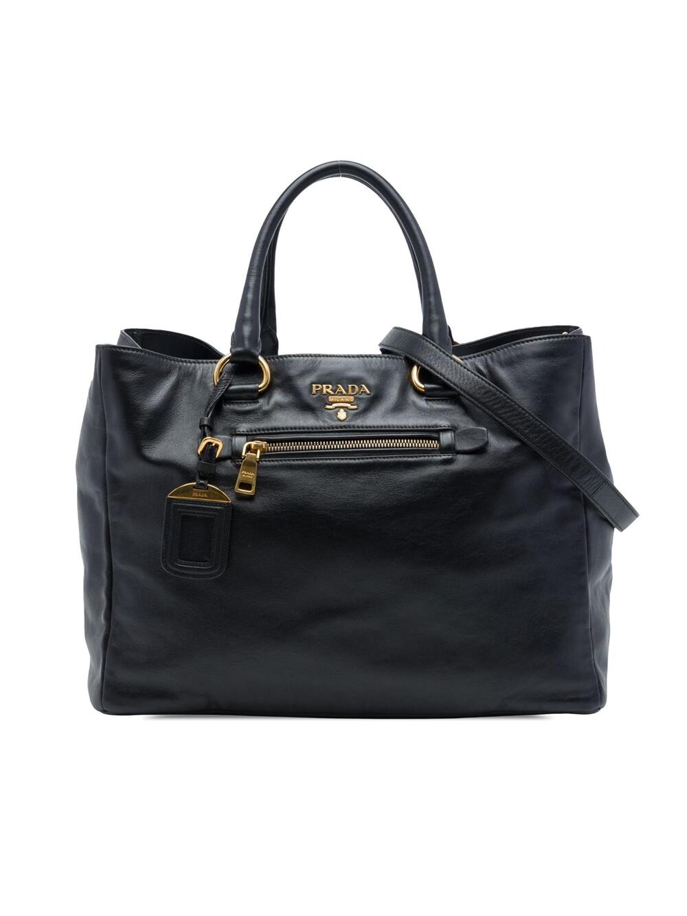Prada Soft Calf Satchel Pre-Loved Black #346681P66B